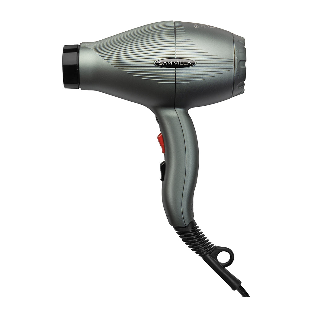 Sam Villa Lightweight Quiet Ionic Professional Hair Dryer with Variable Speed Temperature Sea Smoke